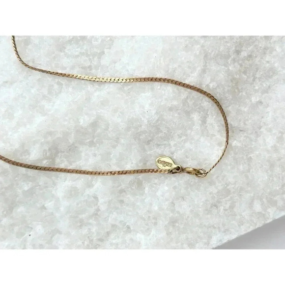 Vintage Gold Tone Avon Beaded Pearl Adorned Necklace - 17" - Picture 2 of 6